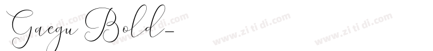 Gaegu Bold字体转换